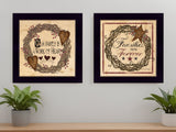 Set Of Two Family Wisdom II Black Framed Print Wall Art - Homeroots