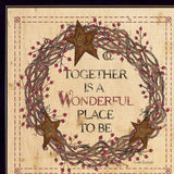Set Of Two Together is a wonderful Place Black Framed Print Wall Art - Homeroots - Flyclothing LLC