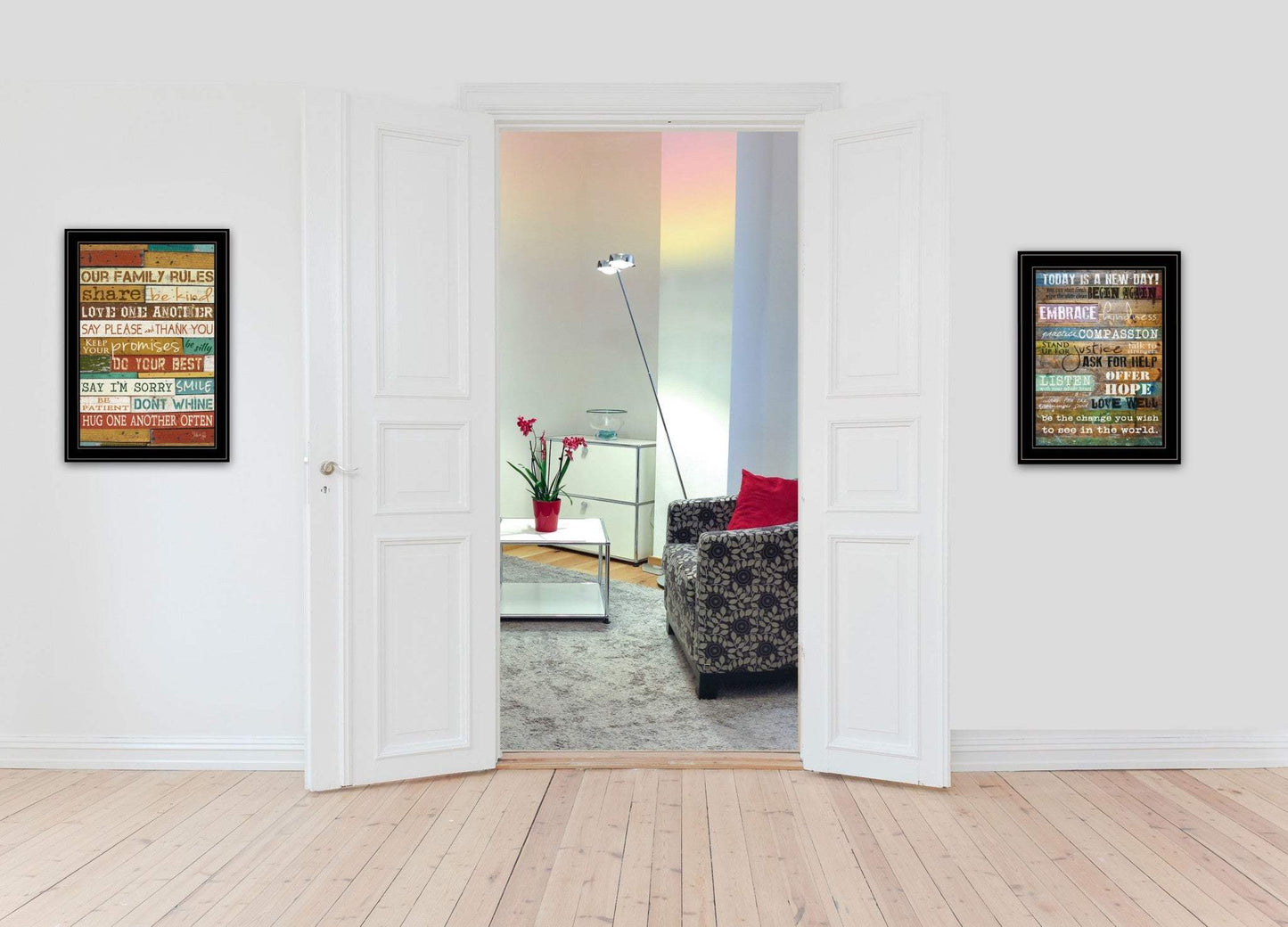 Set Of Two Today Is 2 Black Framed Print Wall Art - Homeroots - Flyclothing LLC