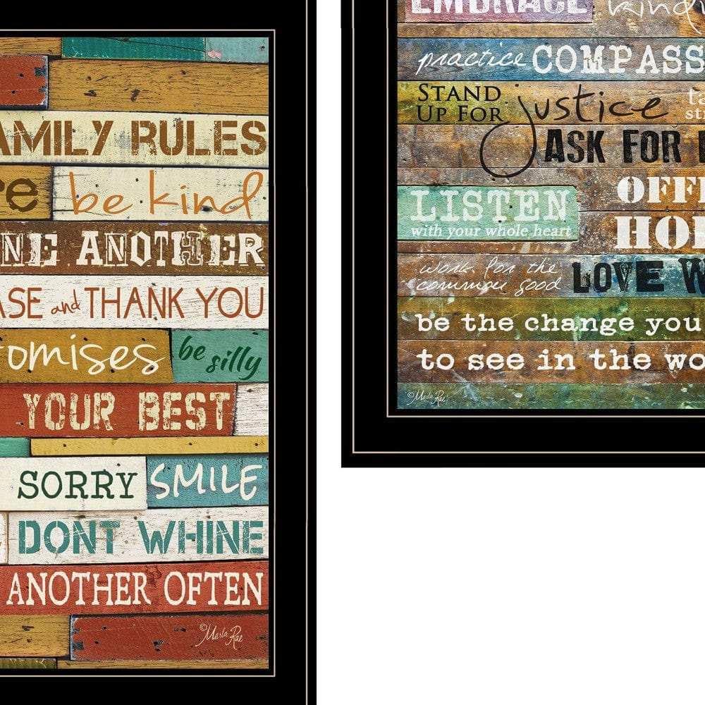 Set Of Two Today Is 2 Black Framed Print Wall Art - Homeroots - Flyclothing LLC