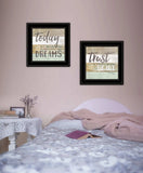 Set Of Two Trust in the Lord Black Framed Print Wall Art - Homeroots - Flyclothing LLC