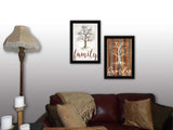 Set Of Two Family Tree or Roots 2 Black Framed Print Wall Art - Homeroots - Flyclothing LLC