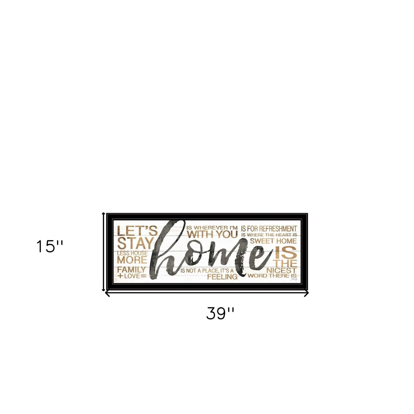 Set Of Two Love or Home 1 Black Framed Print Wall Art - Homeroots - Flyclothing LLC