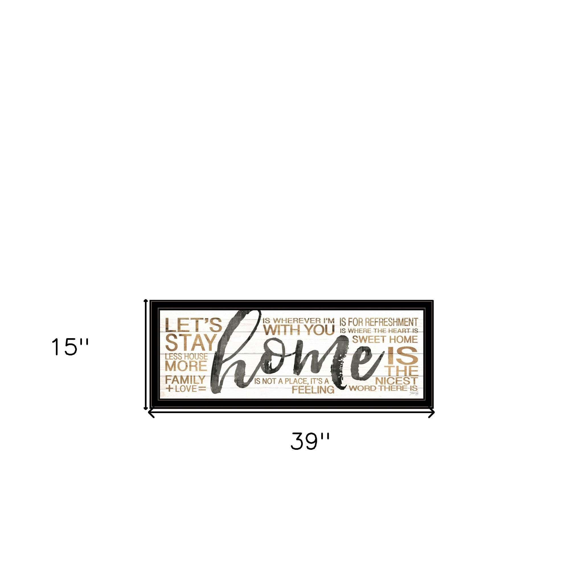 Set Of Two Love or Home 1 Black Framed Print Wall Art - Homeroots - Flyclothing LLC