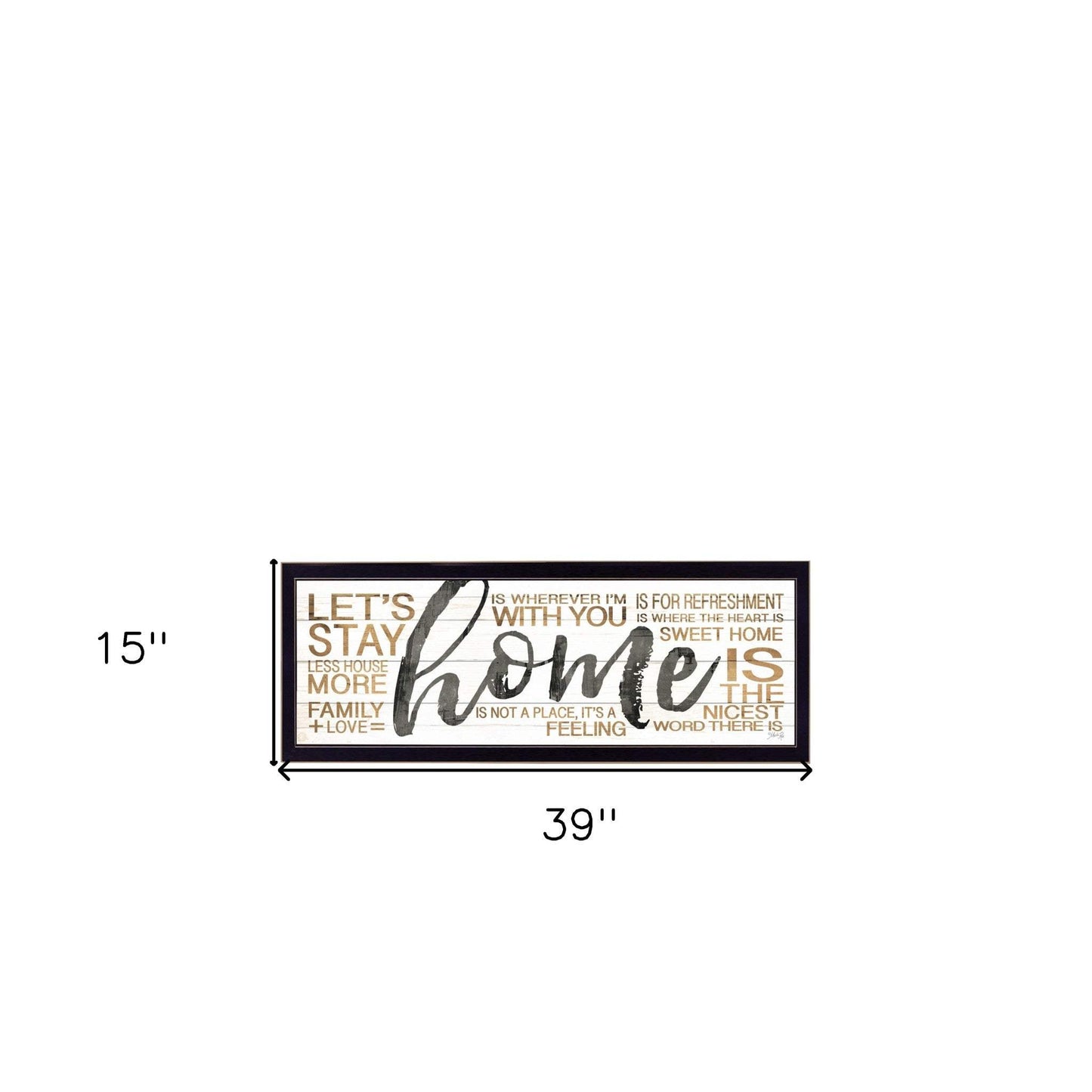 Set Of Two Love or Home 2 Black Framed Print Wall Art - Homeroots - Flyclothing LLC
