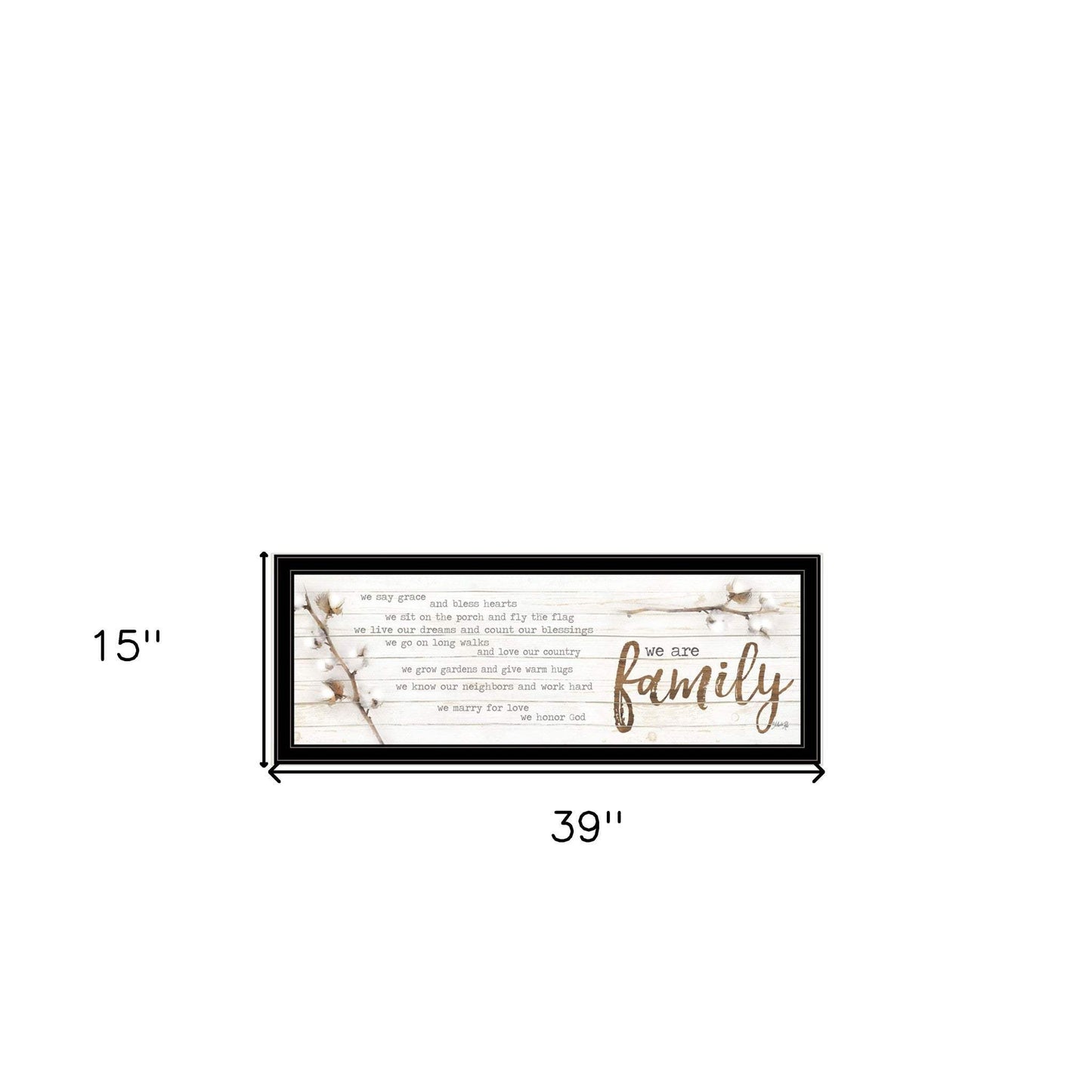 Set Of Two We are Family 1 Black Framed Print Wall Art - Homeroots - Flyclothing LLC