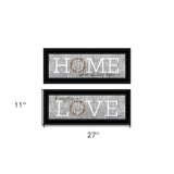 Set Of Two Where Our Story Begins 2 Black Framed Print Wall Art - Homeroots - Flyclothing LLC