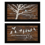Set Of Two Spread Your Wings 2 Black Framed Print Wall Art - Homeroots