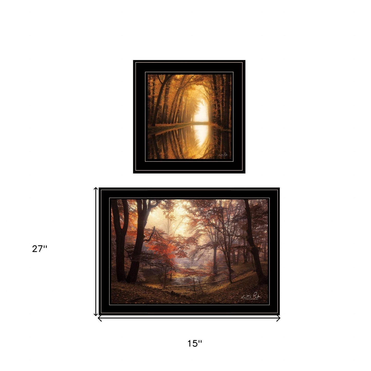 Set Of Two Natures Reflections 2 Black Framed Print Wall Art - Homeroots - Flyclothing LLC