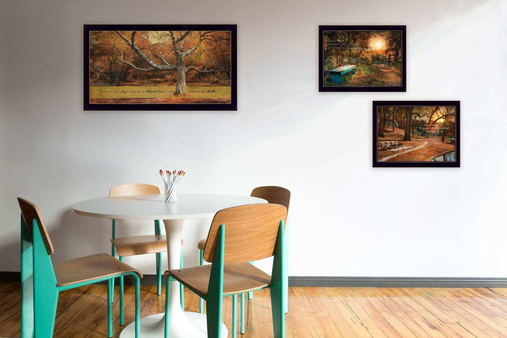 Set Of Three Tranquil Spaces 2 Black Framed Print Wall Art - Homeroots - Flyclothing LLC