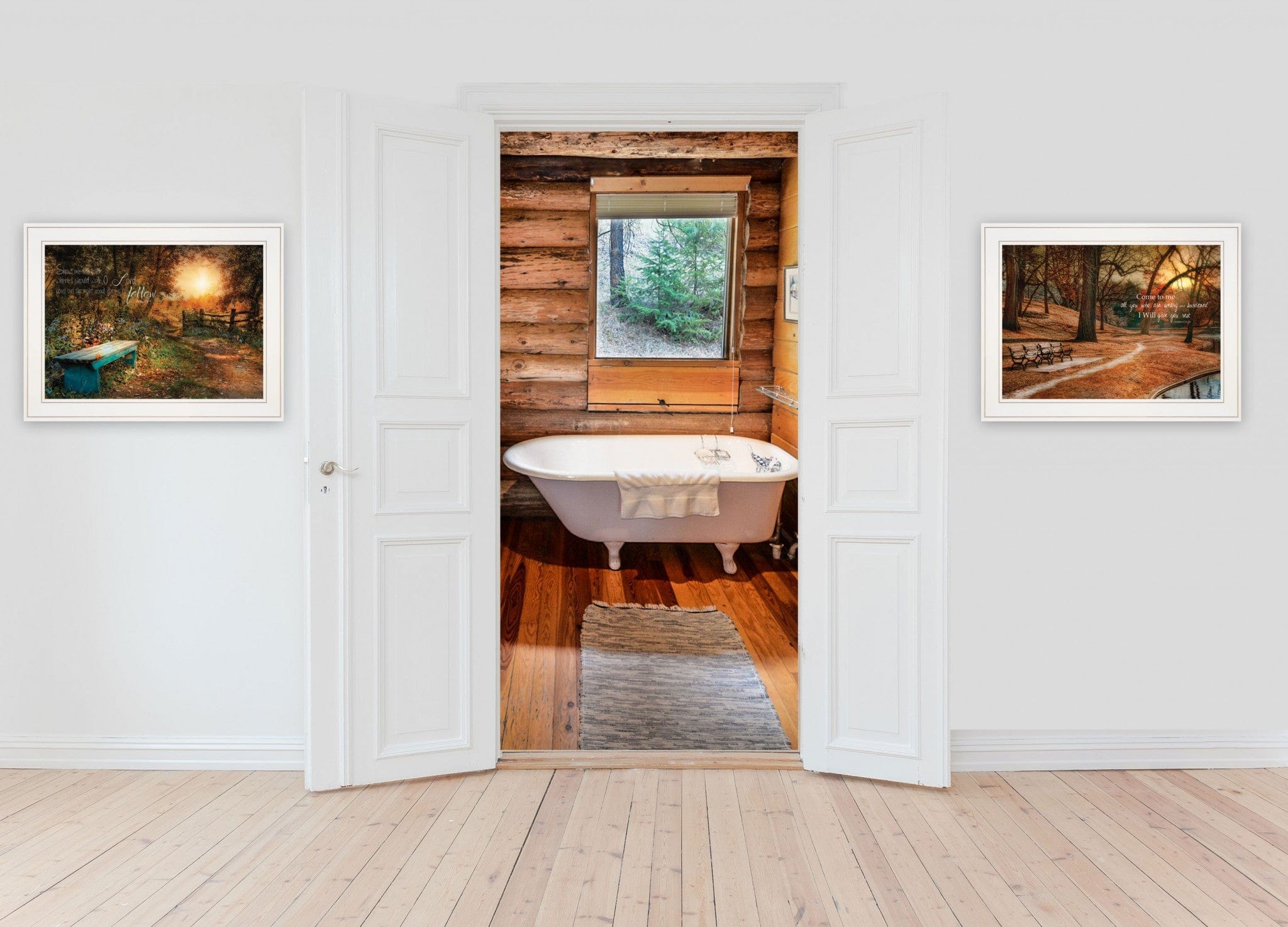 Set Of Two Resting Places 1 White Framed Print Wall Art - Homeroots