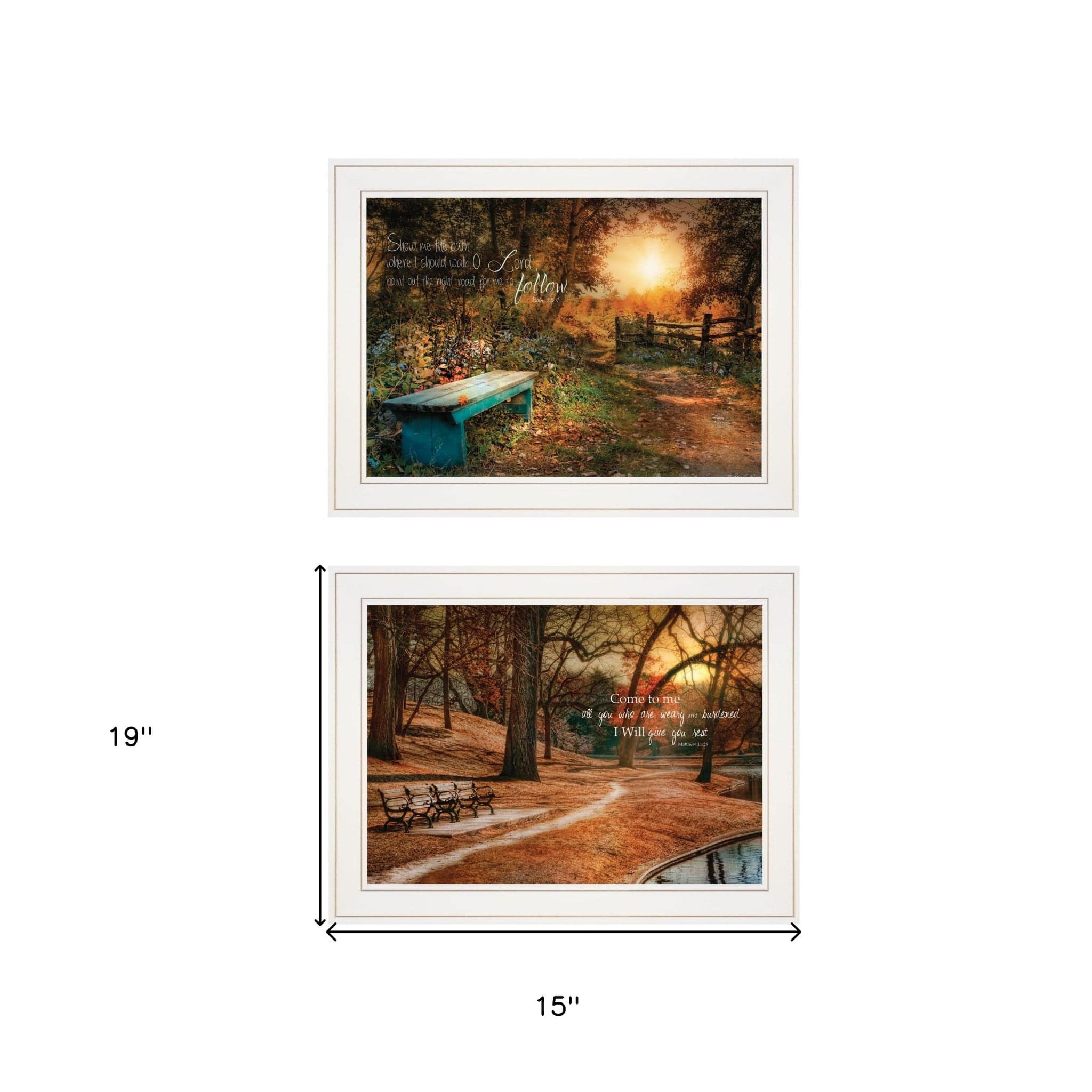 Set Of Two Resting Places 1 White Framed Print Wall Art - Homeroots