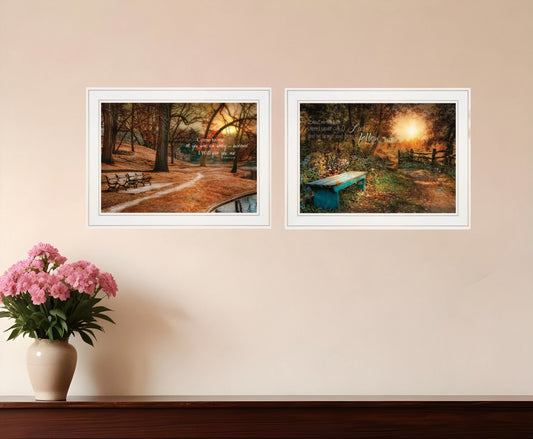 Set Of Two Resting Places 1 White Framed Print Wall Art - Homeroots