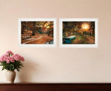Set Of Two Resting Places 1 White Framed Print Wall Art - Homeroots