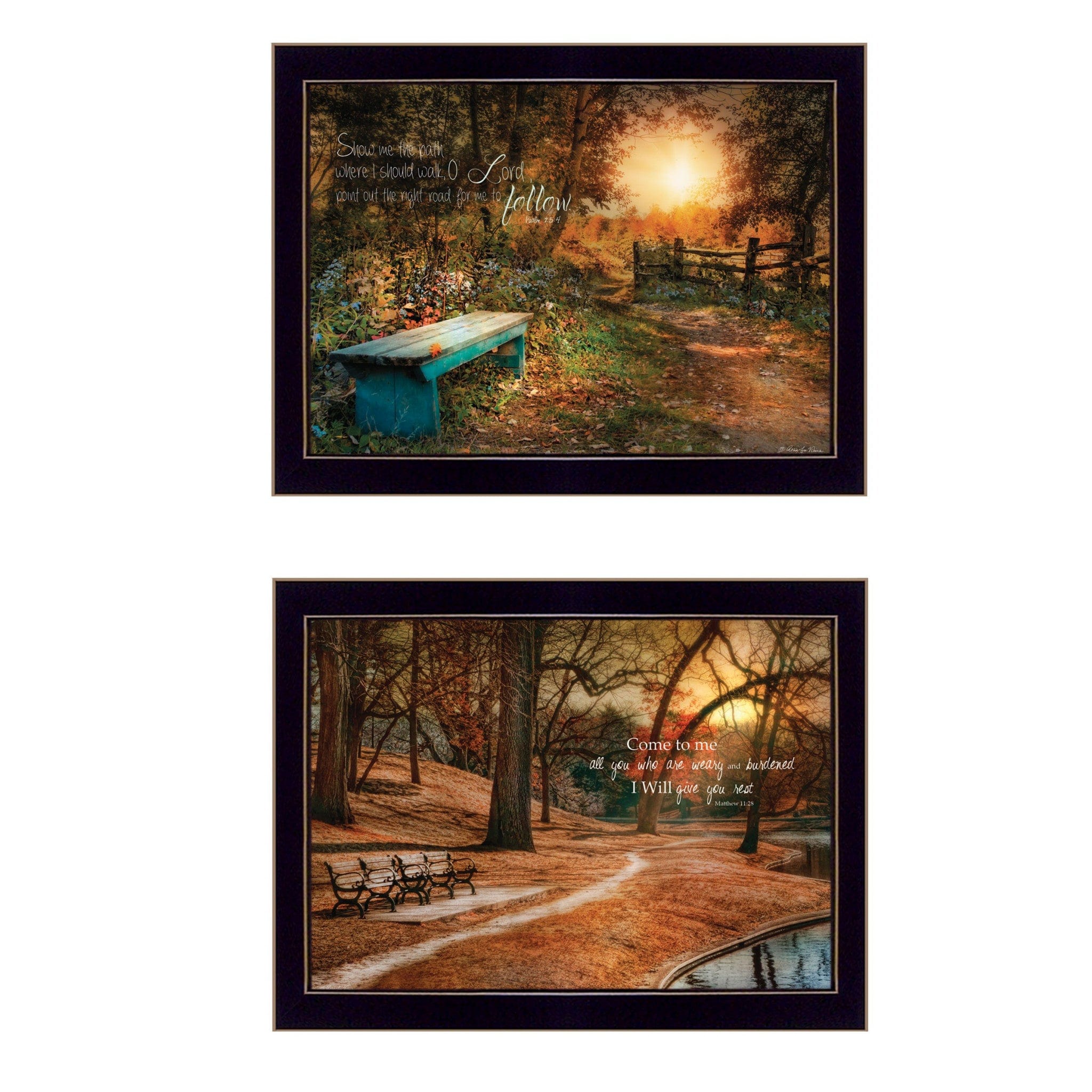 Set Of Two Resting Places 2 Black Framed Print Wall Art - Homeroots