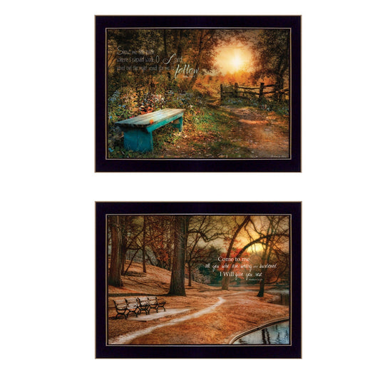 Set Of Two Resting Places 2 Black Framed Print Wall Art - Homeroots