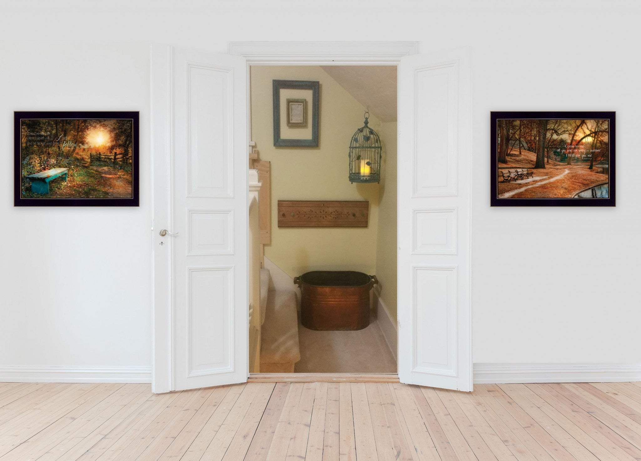 Set Of Two Resting Places 2 Black Framed Print Wall Art - Homeroots - Flyclothing LLC