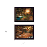 Set Of Two Resting Places 2 Black Framed Print Wall Art - Homeroots - Flyclothing LLC