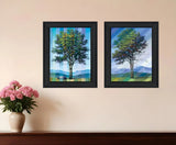 Set Of Two Catching Light as Time Passes 1 Black Framed Print Wall Art - Homeroots