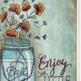 Set Of Two Enjoy the Little Things or Happiness 1 White Framed Print Wall Art - Homeroots - Flyclothing LLC