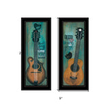 Set Of Two Tune my Heart and I will Sing 2 Black Framed Print Wall Art - Homeroots - Flyclothing LLC