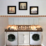 Set Of Three Wash 2 Black Framed Print Bathroom Wall Art - Homeroots - Flyclothing LLC