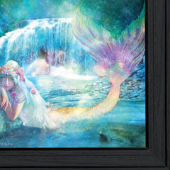 Set Of Two Mermaids 2 Black Framed Print Wall Art - Homeroots