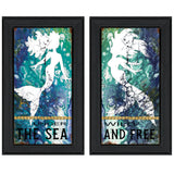 Set Of Two Under The Sea 2 Black Framed Print Wall Art - Homeroots