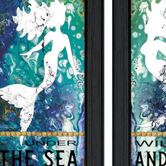 Set Of Two Under The Sea 2 Black Framed Print Wall Art
