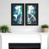 Set Of Two Under The Sea 2 Black Framed Print Wall Art - Homeroots