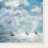 Set Of Two Sailboat Marina 2 White Framed Print Wall Art - Homeroots - Flyclothing LLC