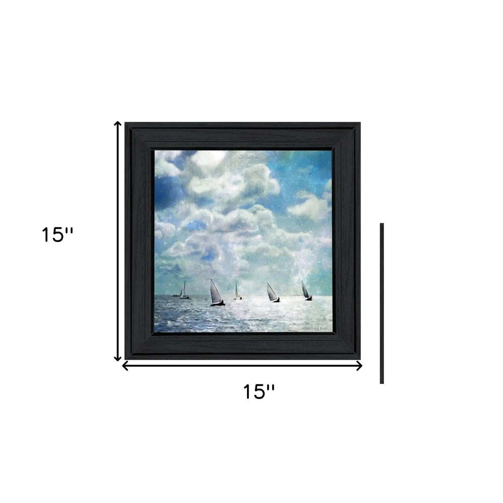 Set Of Two Sailboat Marina 3 Black Framed Print Wall Art - Homeroots - Flyclothing LLC