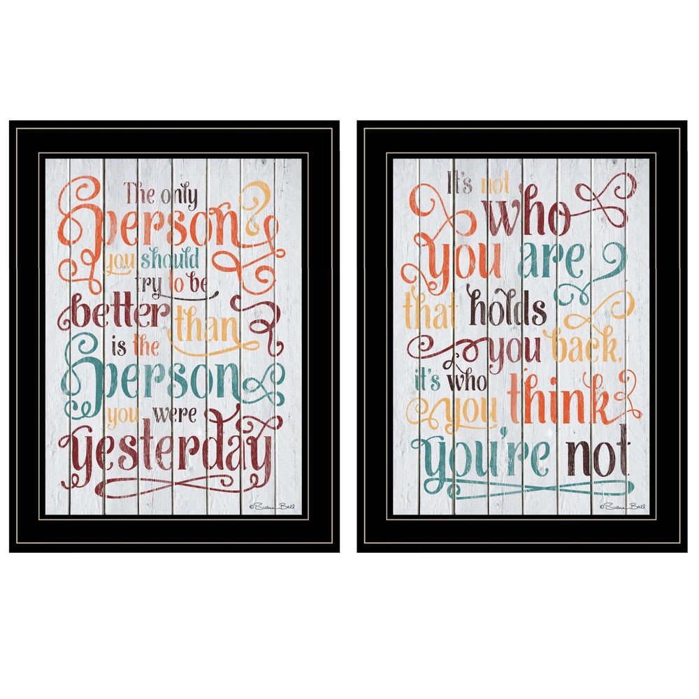 Set Of Two The Only Person 2 Black Framed Print Wall Art - Homeroots - Flyclothing LLC