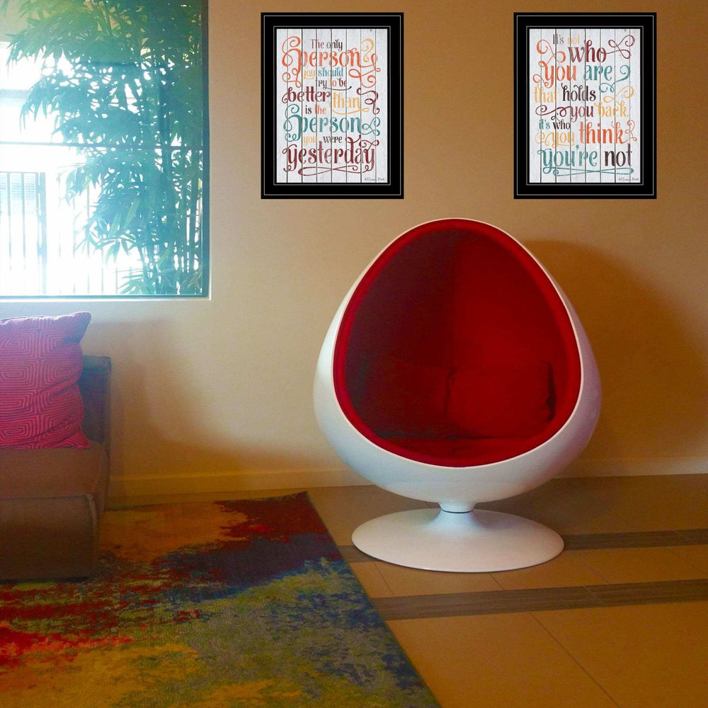 Set Of Two The Only Person 2 Black Framed Print Wall Art - Homeroots - Flyclothing LLC