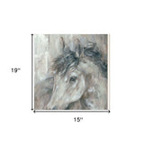 Set Of Two TRUE Spirit Horses 1 White Framed Print Wall Art - Homeroots - Flyclothing LLC