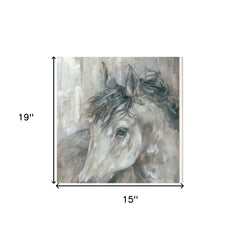 Set Of Two TRUE Spirit Horses 1 White Framed Print Wall Art