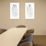Set Of Two Eye Charts 3 White Framed Print Wall Art - Homeroots