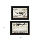 Set Of Two Family Values 2 Black Framed Print Wall Art - Homeroots - Flyclothing LLC