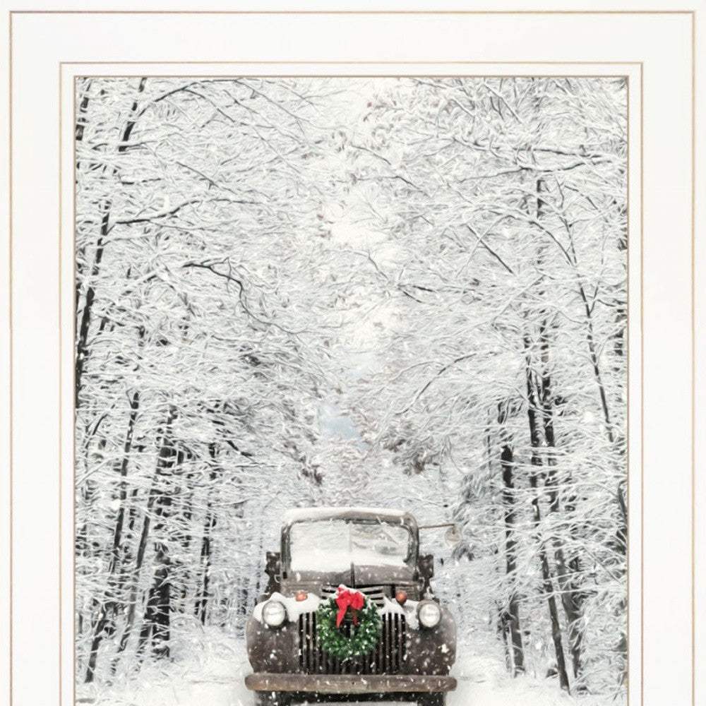 Set Of Two Antique Christmas 1 White Framed Print Wall Art - Homeroots - Flyclothing LLC