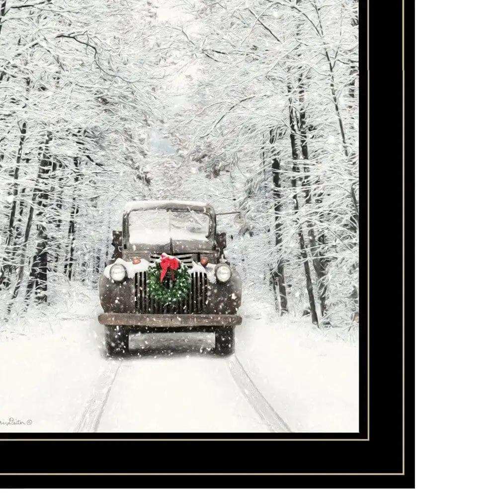 Set Of Two Antique Christmas 2 Black Framed Print Wall Art - Homeroots - Flyclothing LLC