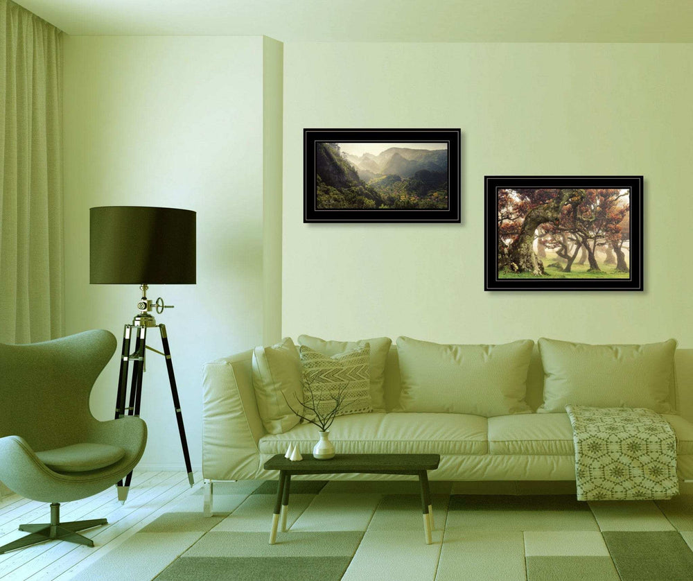 Set Of Two The Land of Hobbits 2 Black Framed Print Wall Art - Homeroots - Flyclothing LLC