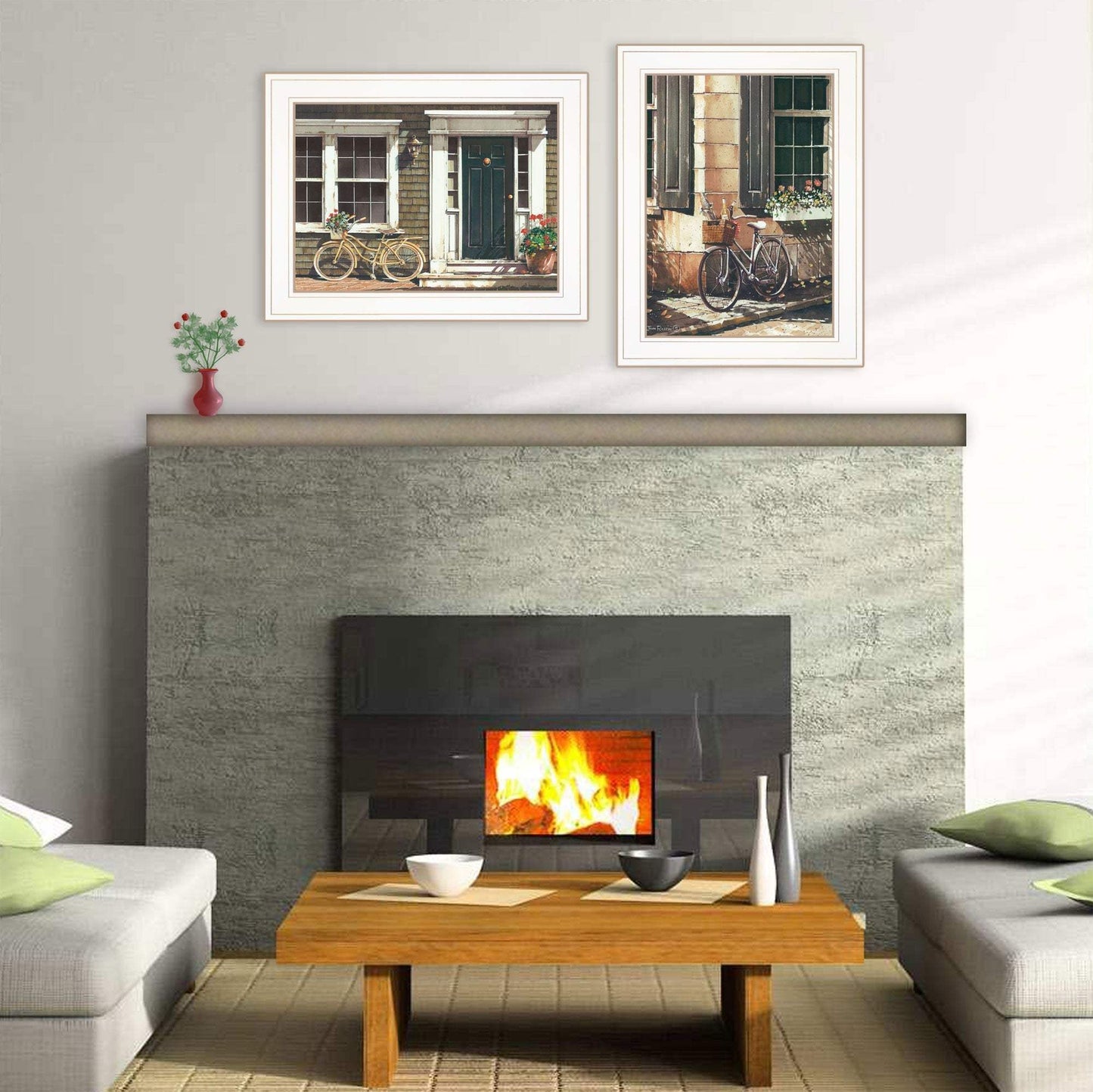 Set Of Two A Picnic Getaway 1 White Framed Print Wall Art - Homeroots - Flyclothing LLC