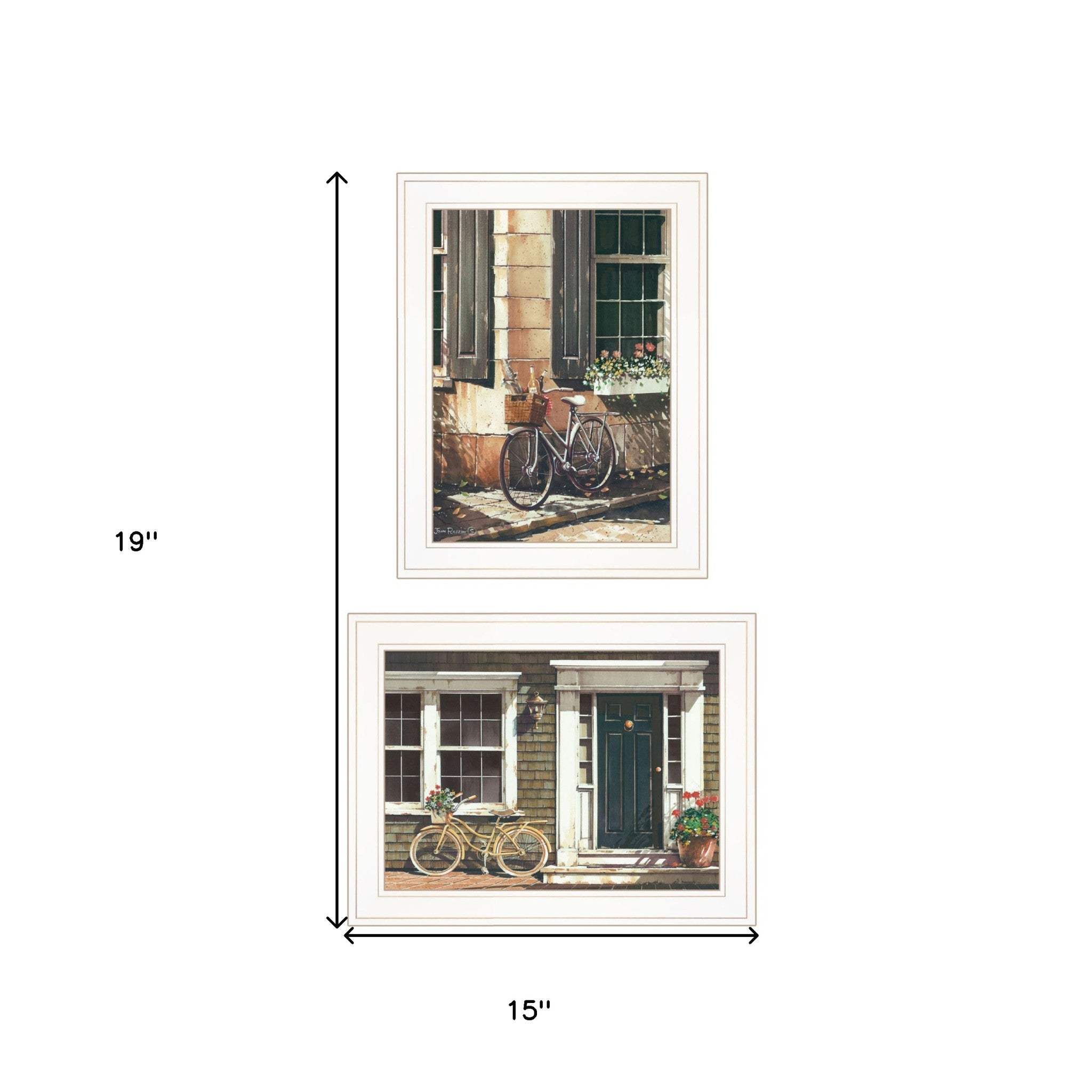 Set Of Two A Picnic Getaway 1 White Framed Print Wall Art - Homeroots - Flyclothing LLC