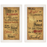 Set Of Two Joyful 1 White Framed Print Wall Art - Homeroots