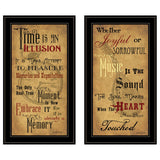 Set Of Two Joyful 2 Black Framed Print Wall Art - Homeroots