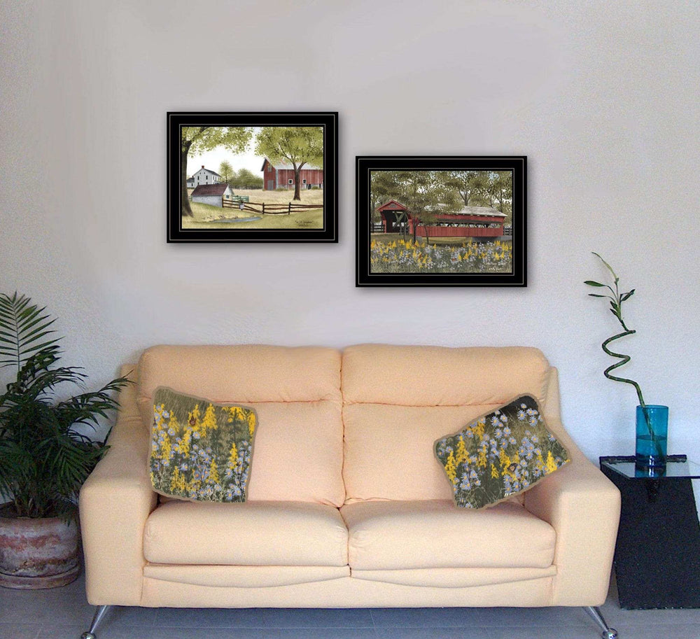 Set Of Two The Spring House 2 Black Framed Print Wall Art - Homeroots - Flyclothing LLC