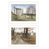 Set Of Two The Road Home 1 White Framed Print Wall Art - Homeroots