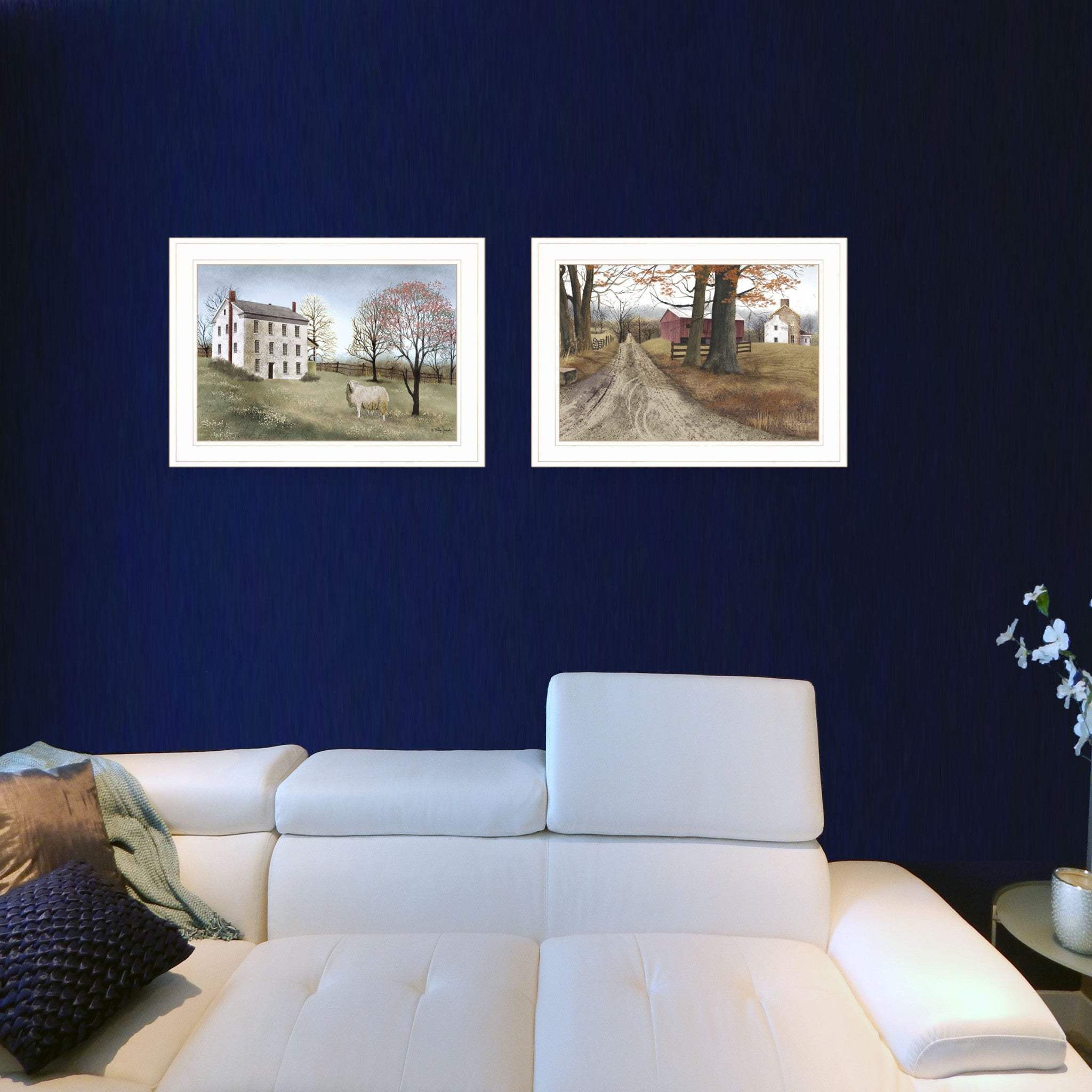 Set Of Two The Road Home 1 White Framed Print Wall Art - Homeroots - Flyclothing LLC