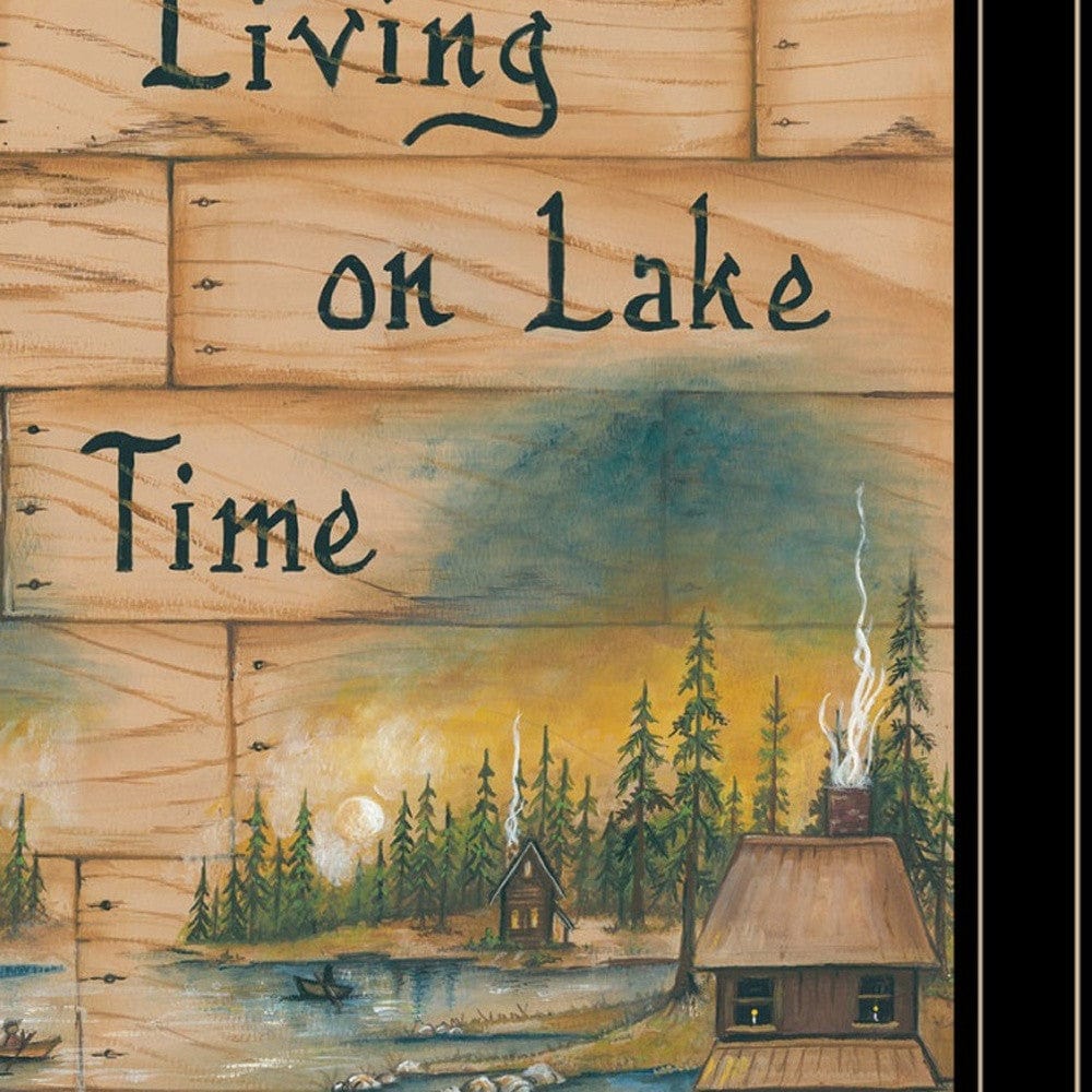Set Of Two Living on the Lake 2 Black Framed Print Wall Art - Homeroots