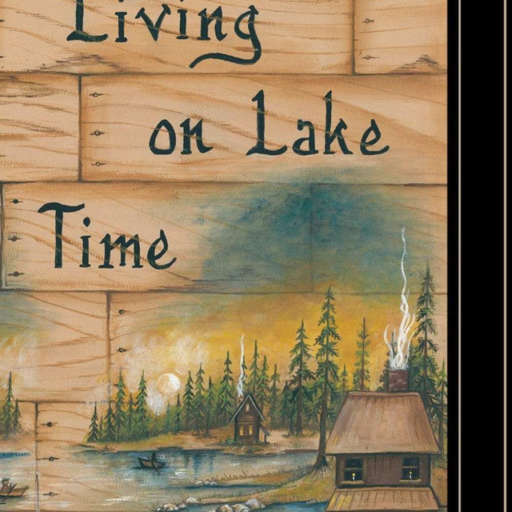 Set Of Two Living on the Lake 2 Black Framed Print Wall Art - Homeroots - Flyclothing LLC